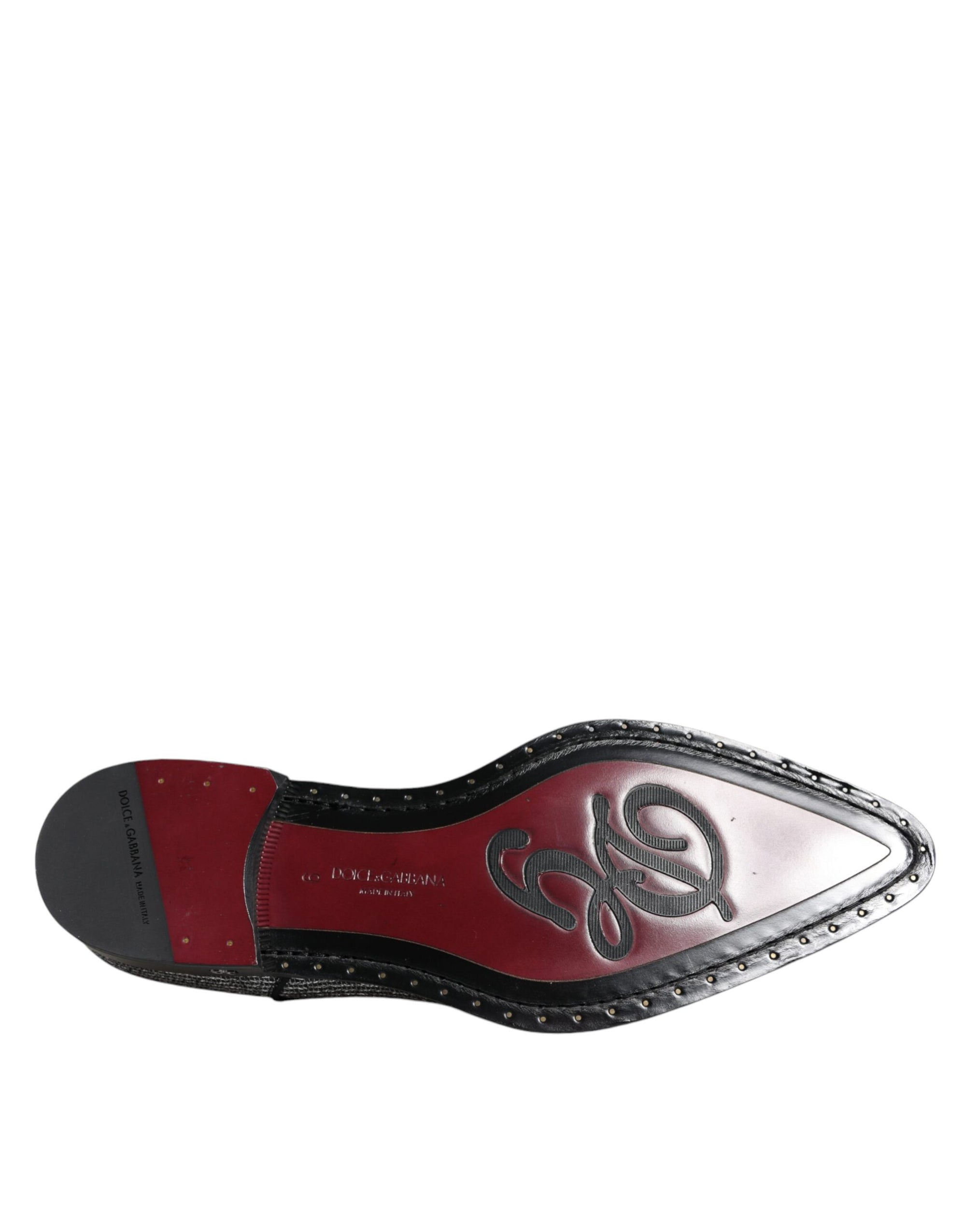 Dolce &amp; Gabbana Silver Polyurethane Derby Formal Dress Shoes
