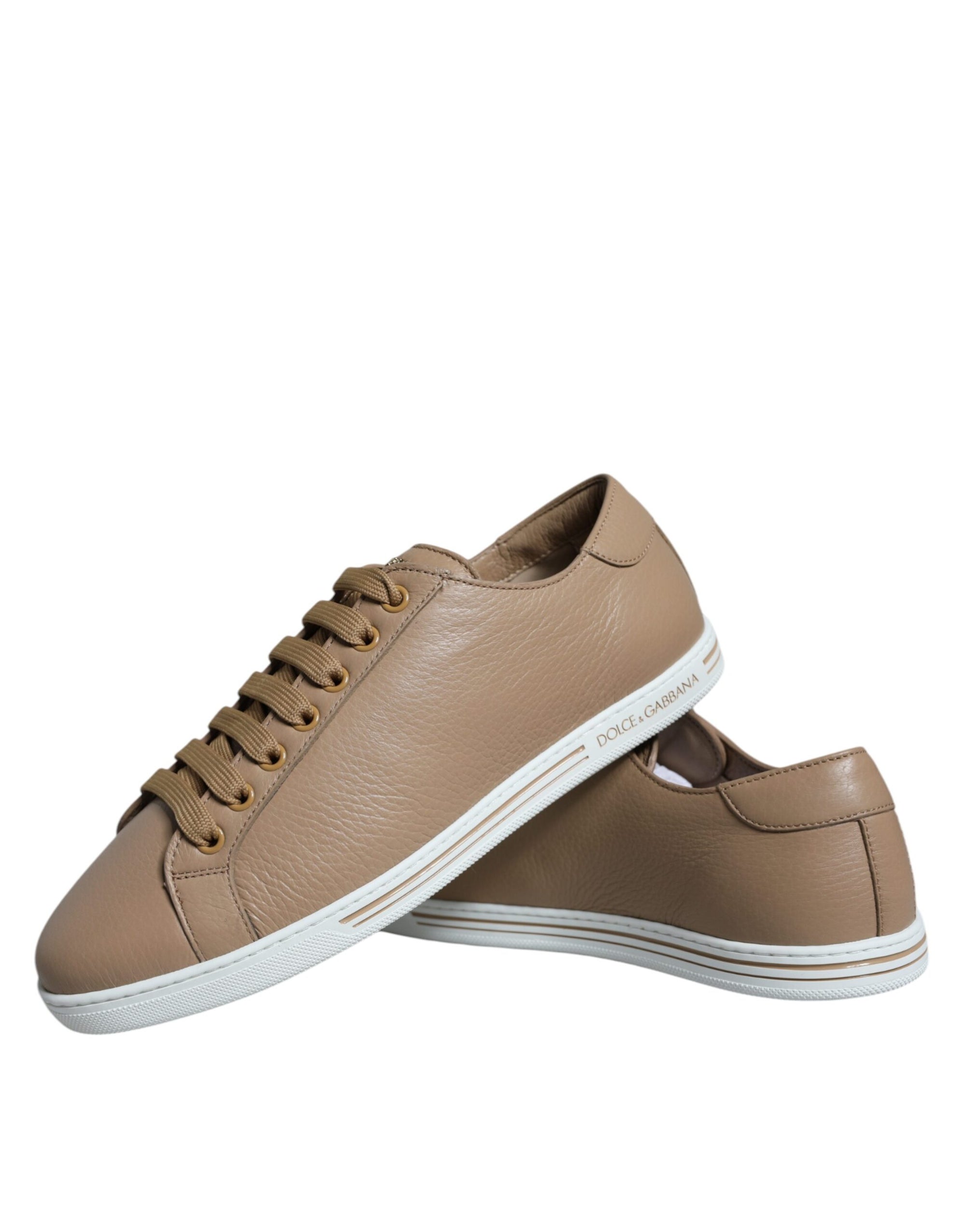 Dolce &amp; Gabbana Brown Low Top Men Saint Tropez Sneakers Shoes
