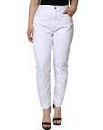 Dolce & Gabbana White Cotton Stretch AUDREY Skinny Jeans