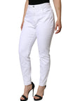 Dolce & Gabbana White Cotton Stretch AUDREY Skinny Jeans