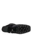 Dolce & Gabbana Black Padded DG Logo Heels Boots Shoes