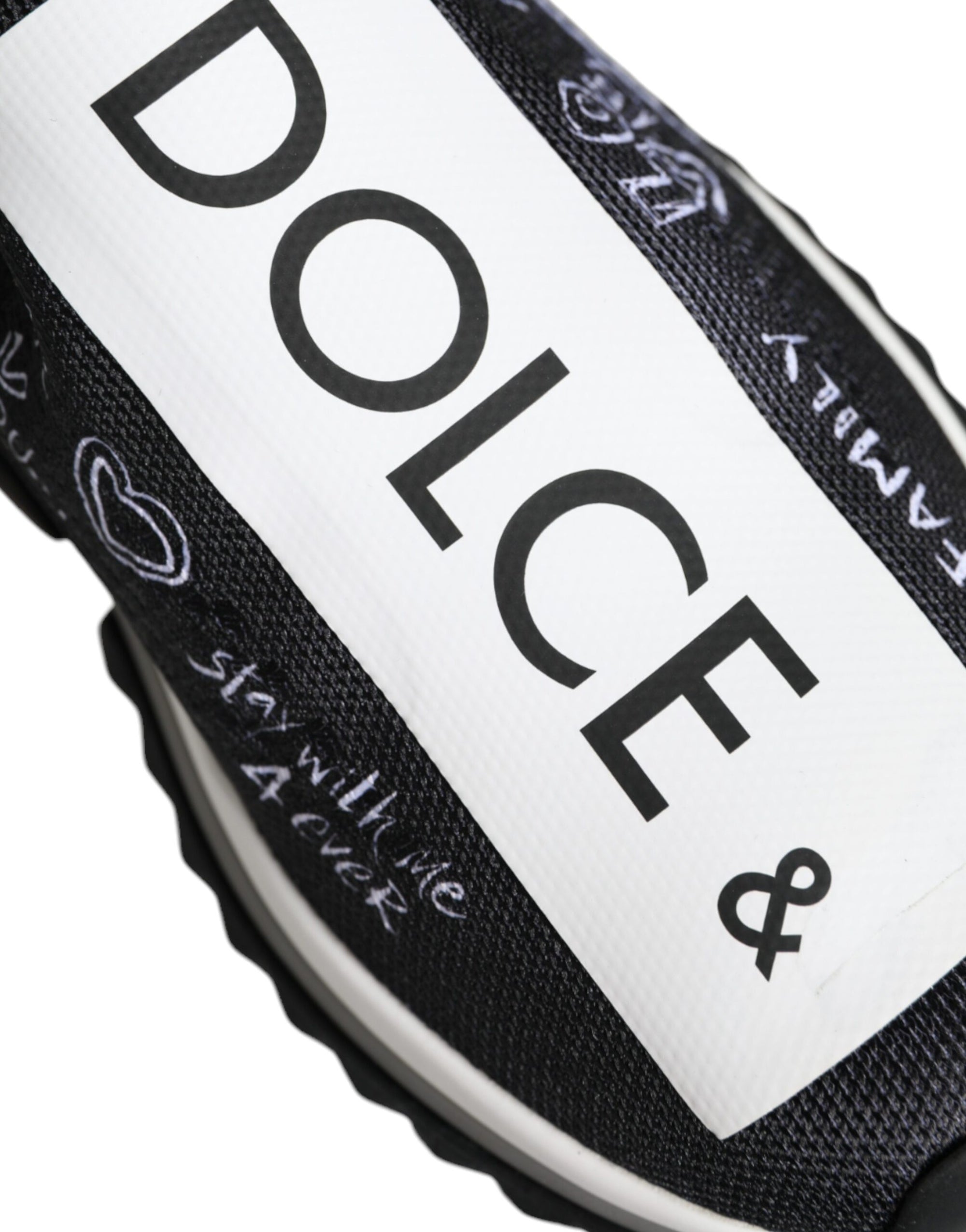 Dolce &amp; Gabbana Black White Sorrento Low Top Sneakers Shoes