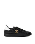 Roberto Cavalli Black Leather Sneaker