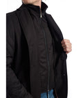 Roberto Pepe Luxury Black Wool Men Jacket
