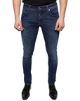 Dolce & Gabbana Dark Blue Cotton Stretch Skinny Denim Jeans