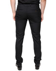 Dolce & Gabbana Black Wool Skinny Men Dress Pants