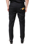 Dolce & Gabbana Black Wool Skinny Men Dress Pants
