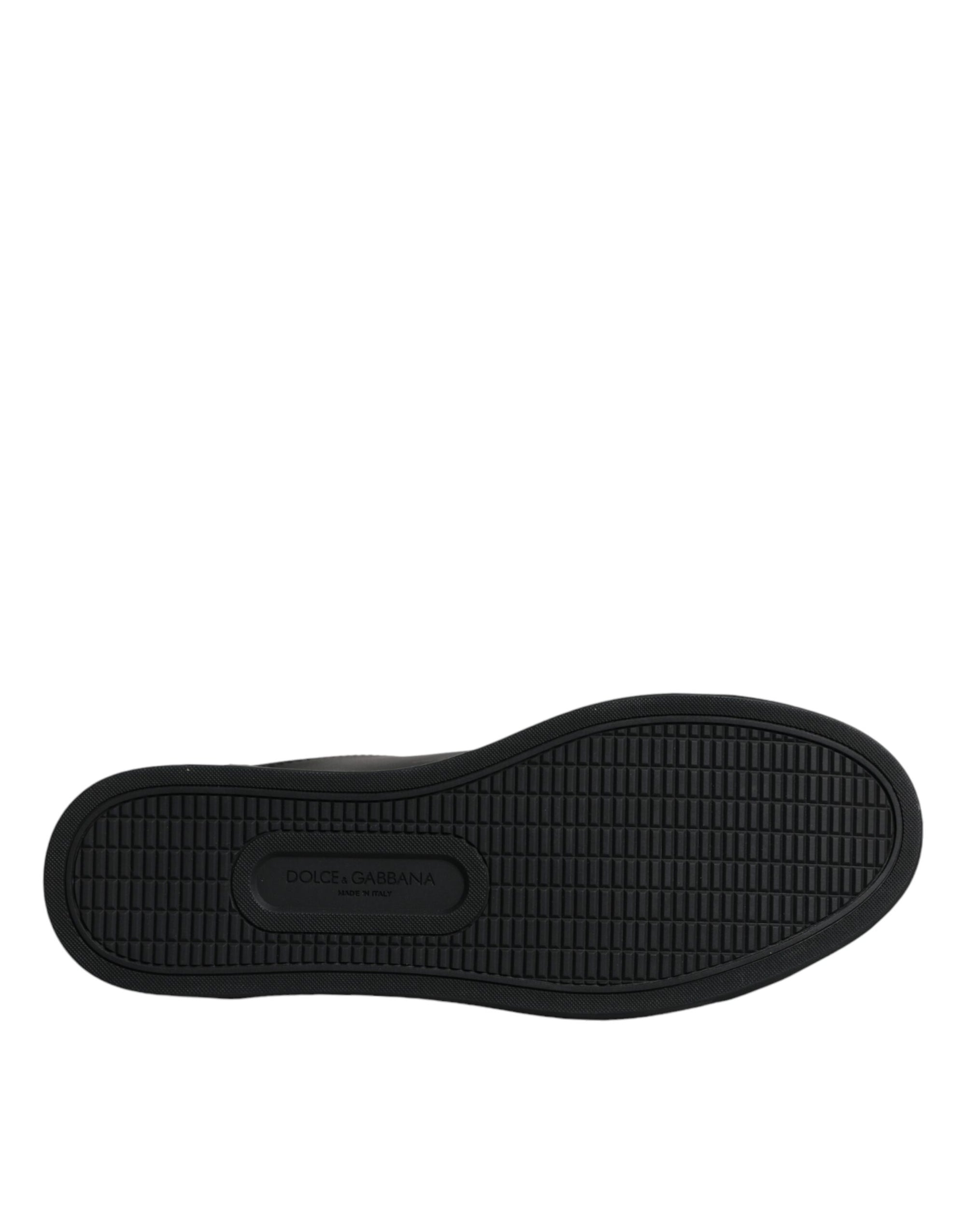 Dolce &amp; Gabbana Black London Sacred Heart Men Sneakers Shoes