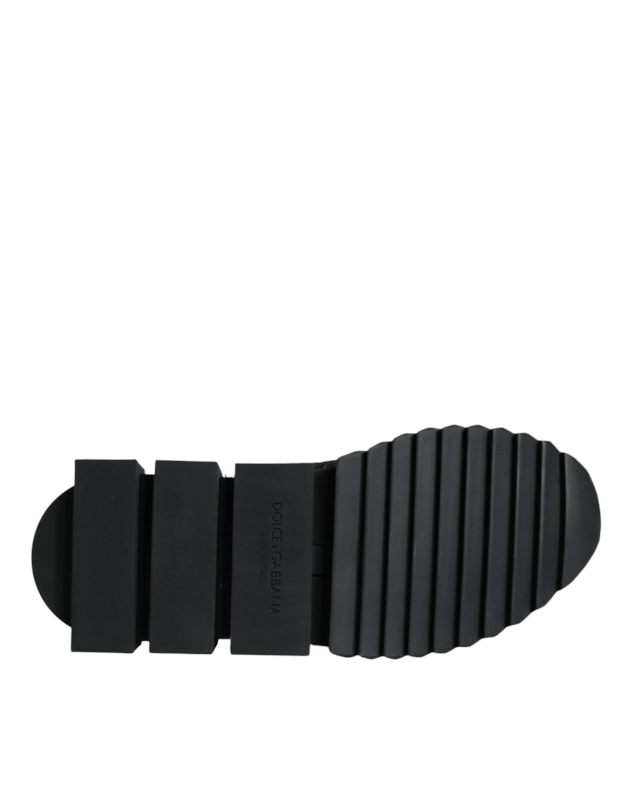 Dolce &amp; Gabbana Black Sorrento Socks Logo Sneakers Shoes