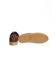 Roberto Pepe Luxury Brown Calfskin Men Sneaker