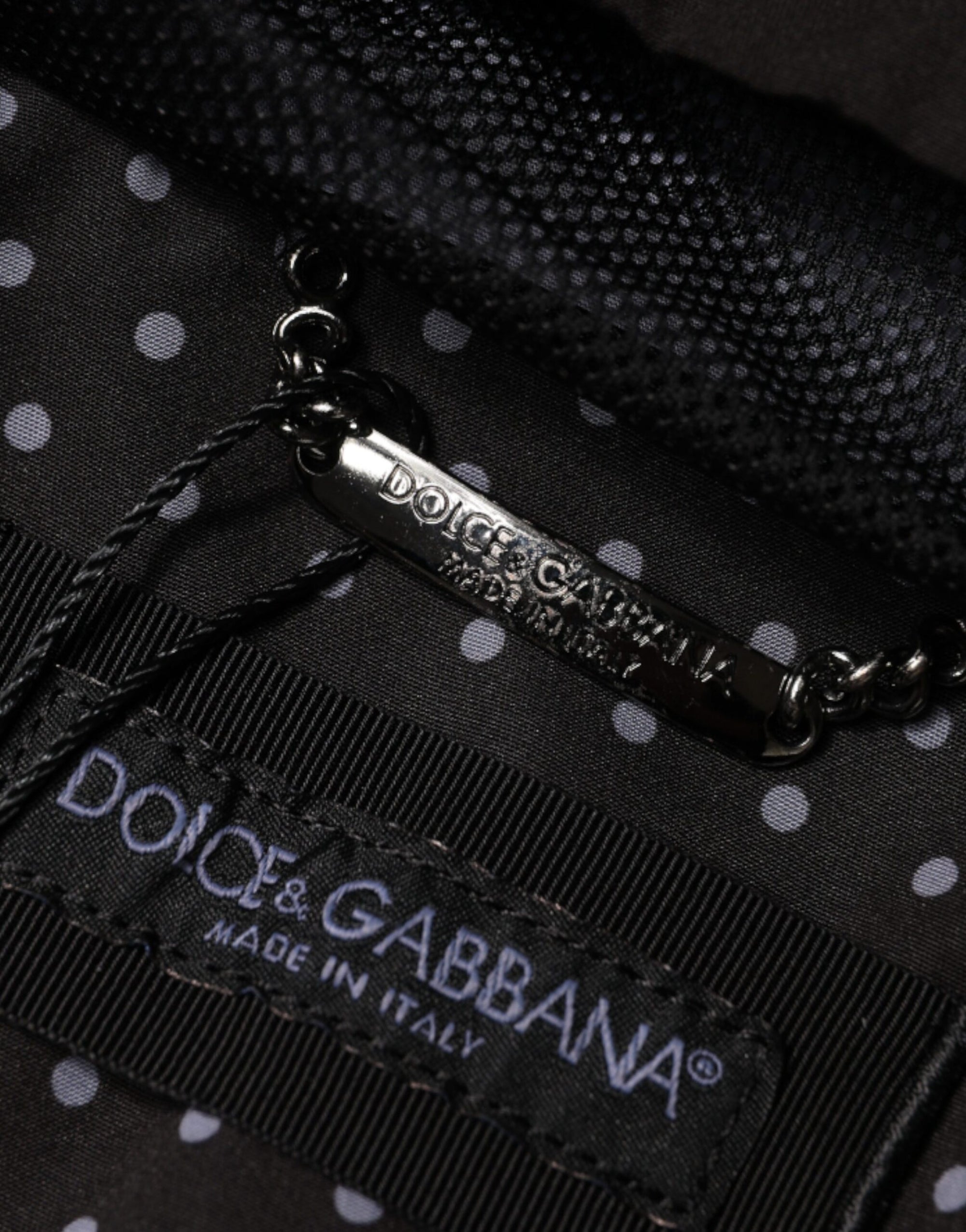 Dolce &amp; Gabbana Black Bandana Hooded Full Zip Bomber Jacket