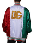 Dolce & Gabbana Multicolor Italia Button Down Bomber Jacket