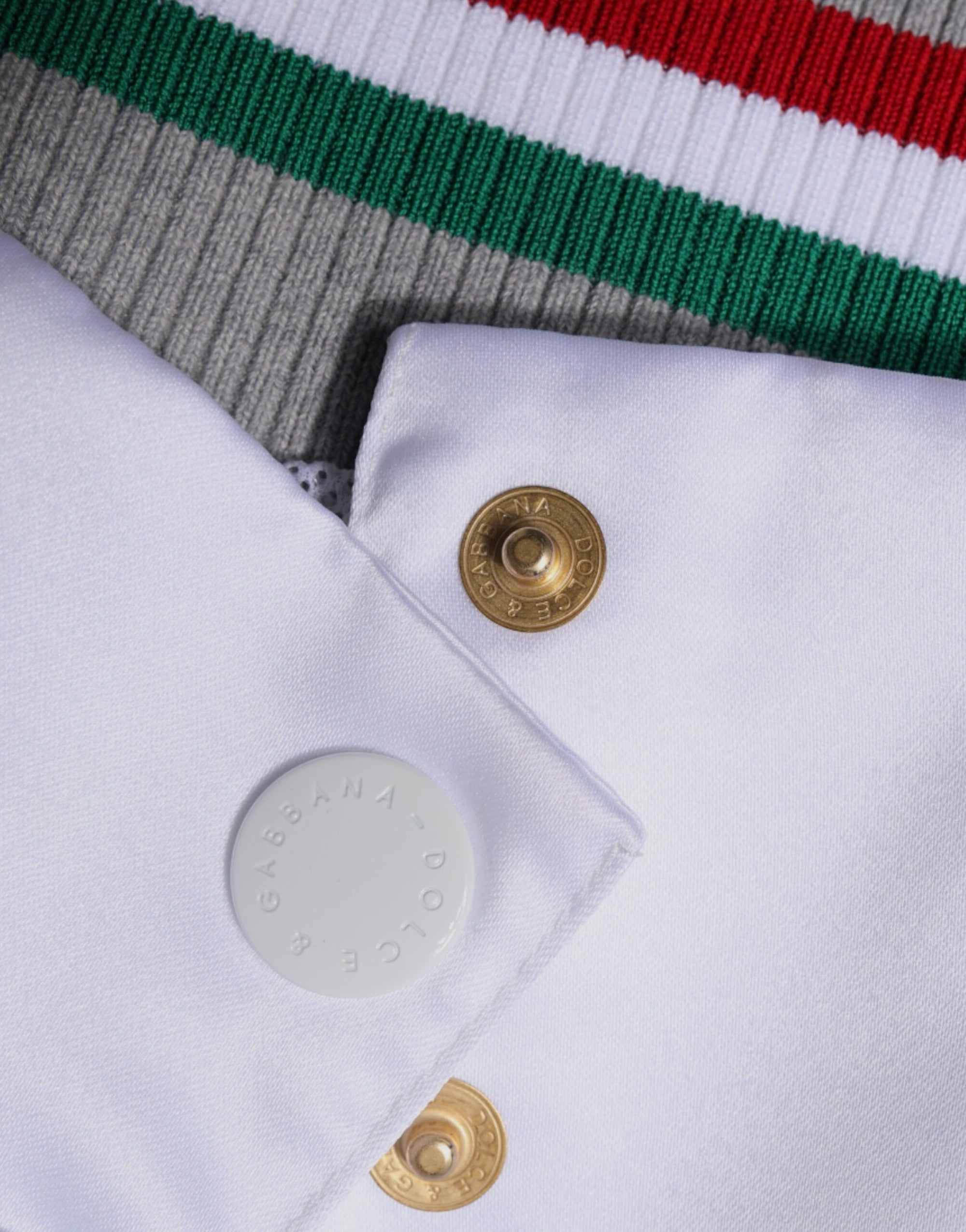 Dolce &amp; Gabbana Multicolor Italia Button Down Bomber Jacket