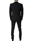 Dolce & Gabbana Black Wool MARTINI Formal 3 Piece Suit