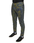 Dolce & Gabbana Blue Cotton Dye Slim Fit Men Denim Jeans