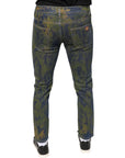 Dolce & Gabbana Blue Cotton Dye Slim Fit Men Denim Jeans