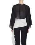 Sandro Ferrone Black Polyester Tops & T-Shirt