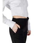 Sandro Ferrone Black Polyester Jeans & Pant