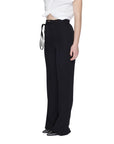 Sandro Ferrone Black Polyester Jeans & Pant
