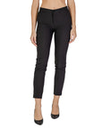 Sandro Ferrone Black Polyester Jeans & Pant