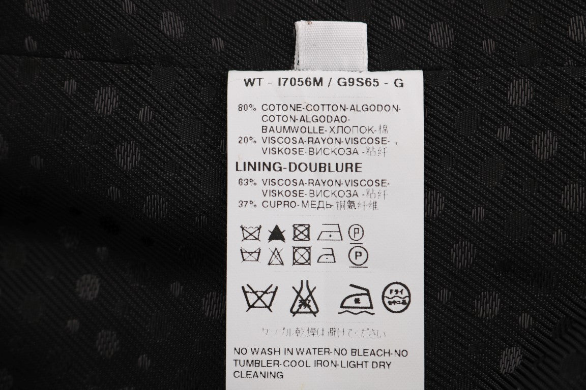 Dolce &amp; Gabbana Elegant Gray Striped Men&#39;s Waistcoat Vest