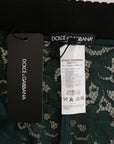 Dolce & Gabbana High Waist Floral Lace Slim Trousers