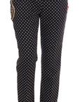 Dolce & Gabbana Elegant Polka Dot Embellished Trousers