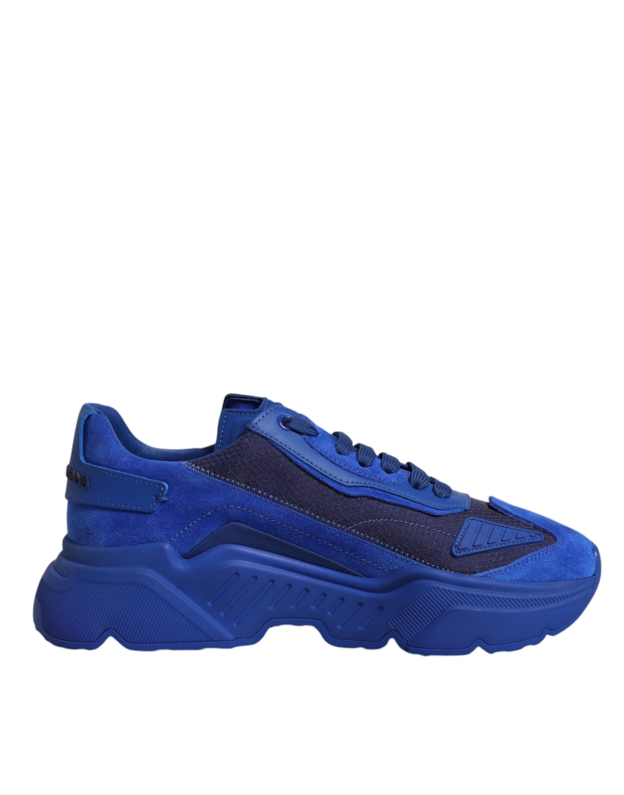 Dolce &amp; Gabbana Blue Leather Daymaster Low Top Sneakers Shoes