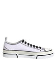 Dolce & Gabbana White Logo Canvas Low Top Men Sneakers Shoes