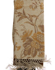 Dolce & Gabbana Elegant Beige Gold Jacquard Stole Scarf