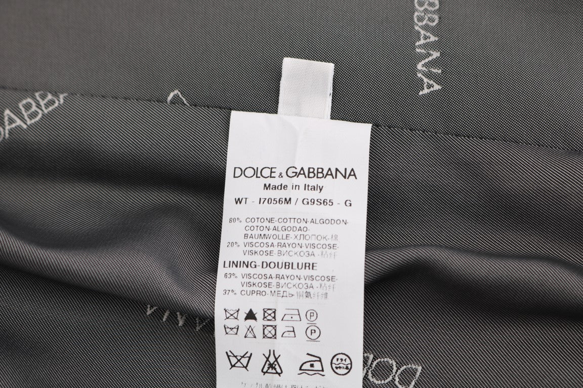Dolce &amp; Gabbana Elegant Gray Waistcoat Vest