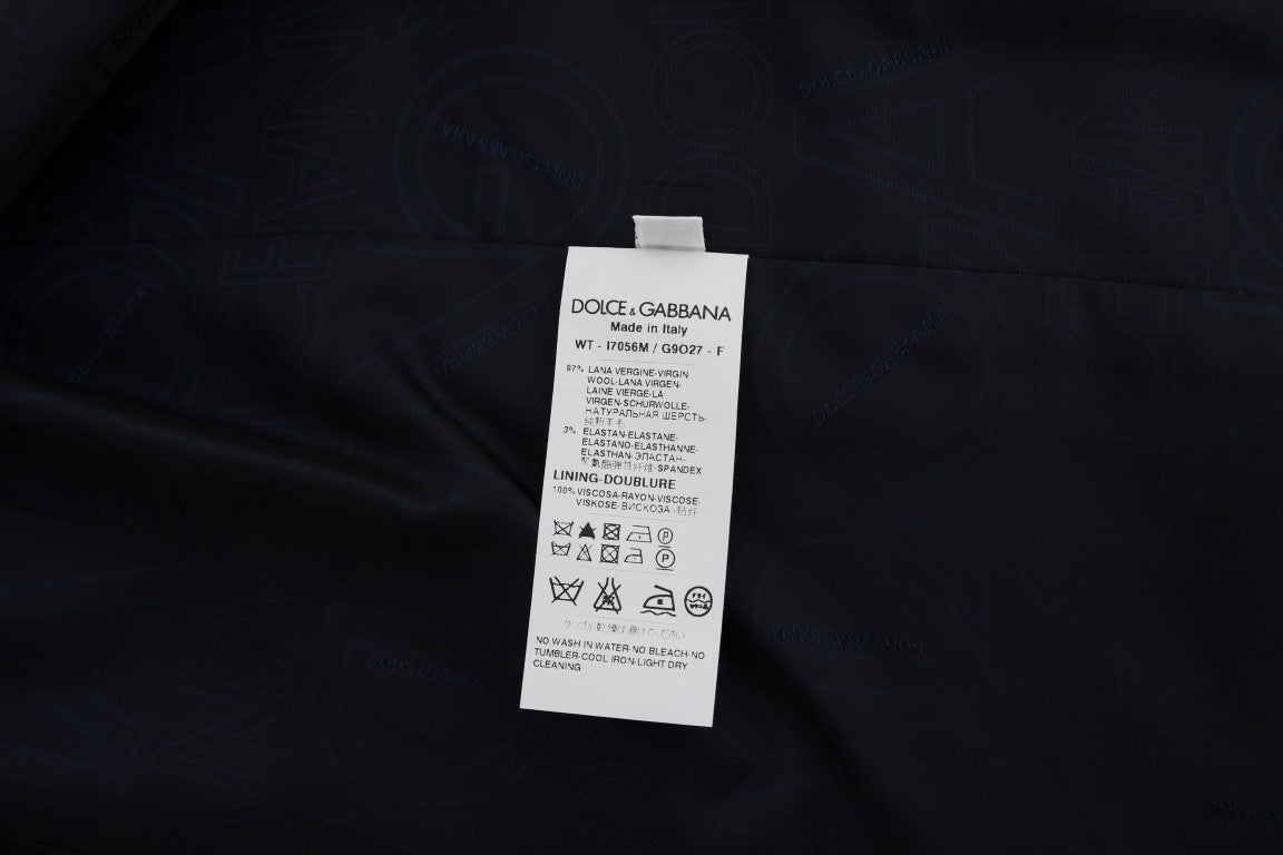 Dolce &amp; Gabbana Elegant Striped Wool Blend Waistcoat Vest