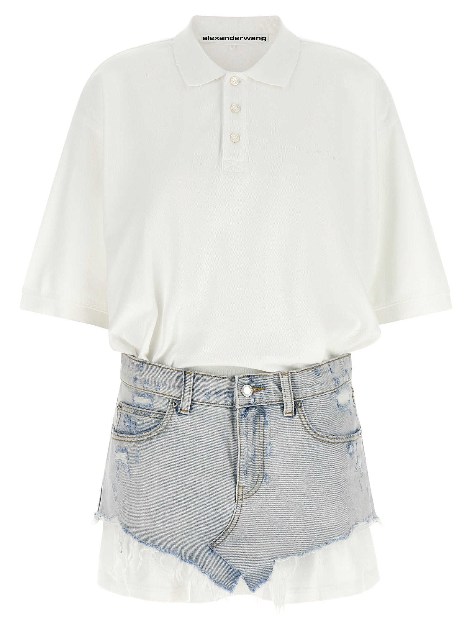 Alexander Wang Alexander Wang Denim Skirt Polo Dress