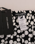 Dolce & Gabbana Elegant Polka Dot Silk High-Waist Pants