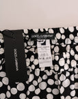 Dolce & Gabbana Elegant Polka Dot Silk High-Waist Pants