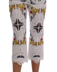 Dolce & Gabbana Majolica Embroidered Capri Elegance