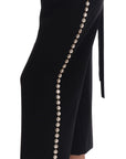 Dolce & Gabbana Elegant High-Waist Ankle Pants with Gold Detailing