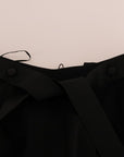 Dolce & Gabbana Elegant High-Waist Ankle Pants with Gold Detailing