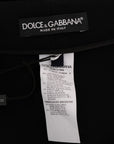 Dolce & Gabbana Elegant High-Waist Ankle Pants with Gold Detailing