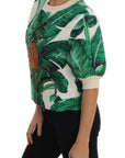 Dolce & Gabbana Tropical Sequined Sweater - Lush Greenery Edition