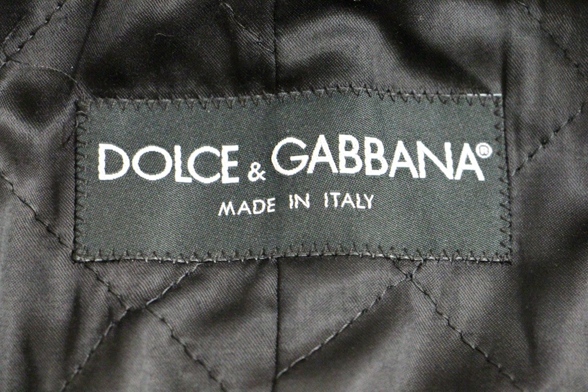 Dolce &amp; Gabbana Sicilia Checkered Wool Blend Coat