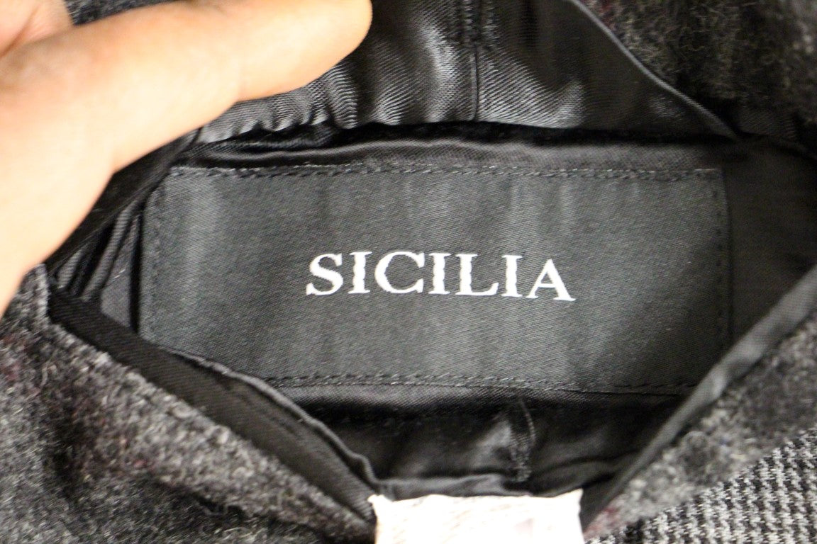 Dolce &amp; Gabbana Sicilia Checkered Wool Blend Coat