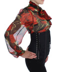Dolce & Gabbana Elegant Black Floral Brocade Corset Belt