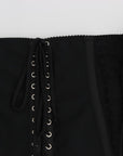 Dolce & Gabbana Elegant Black Floral Brocade Corset Belt