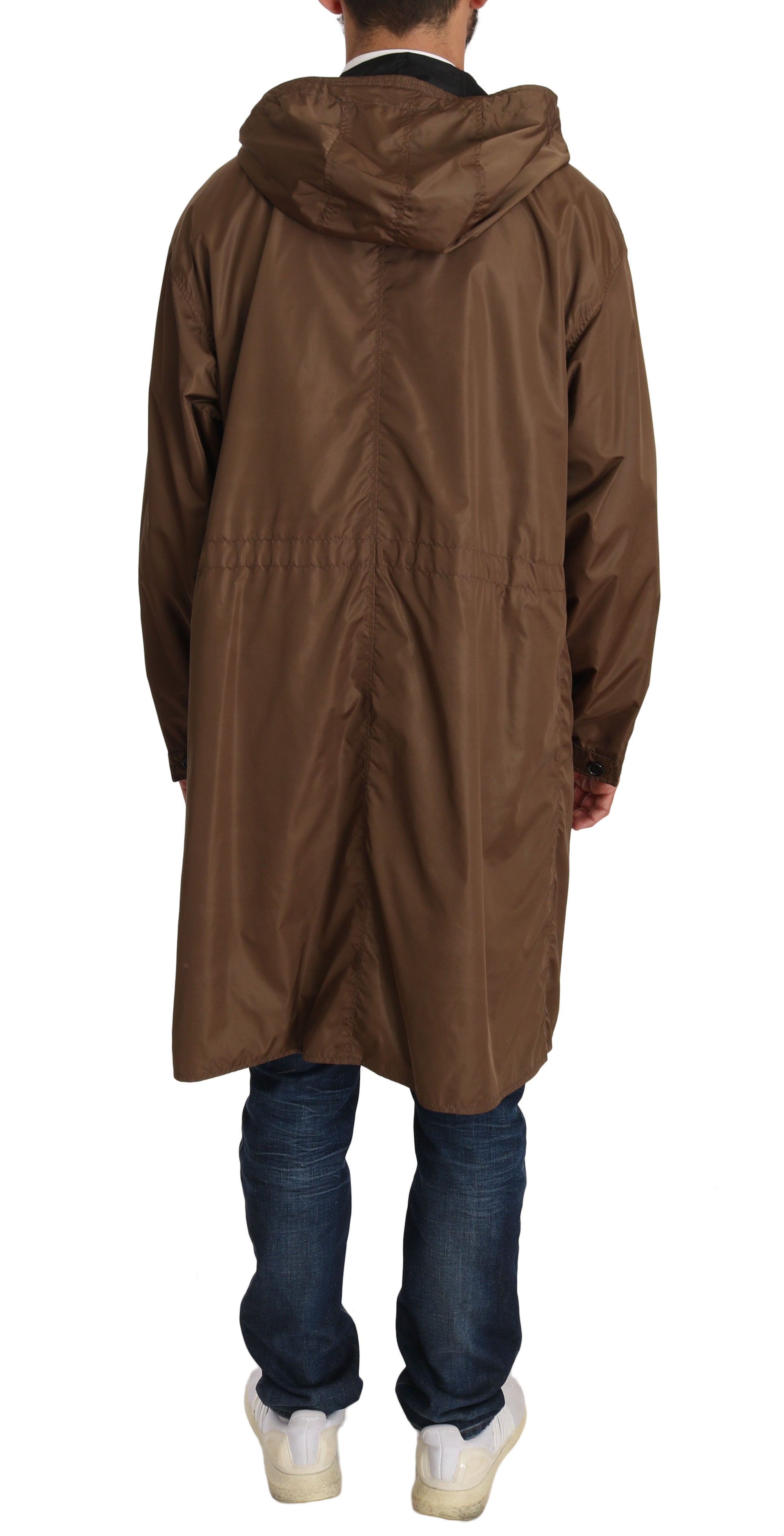 Dolce &amp; Gabbana Elegant Reversible Hooded Raincoat