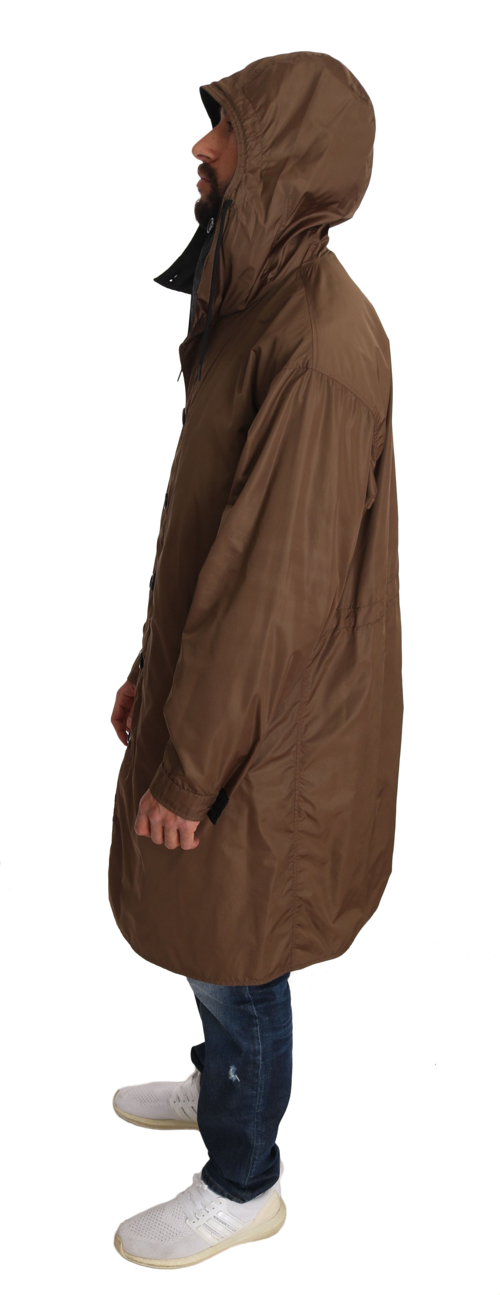 Dolce &amp; Gabbana Elegant Reversible Hooded Raincoat