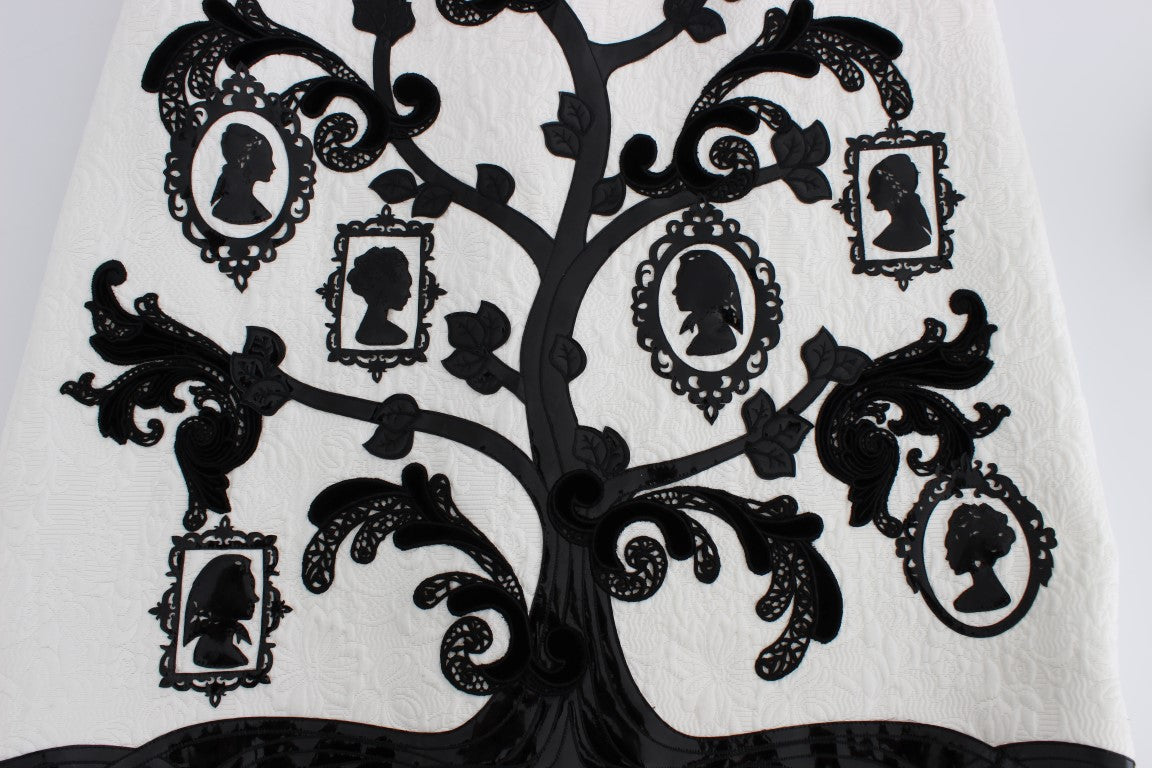 Dolce &amp; Gabbana Elegant Floral Brocade High-Waist Skirt