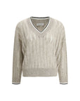 Brunello Cucinelli Perforated Sweater with sequins