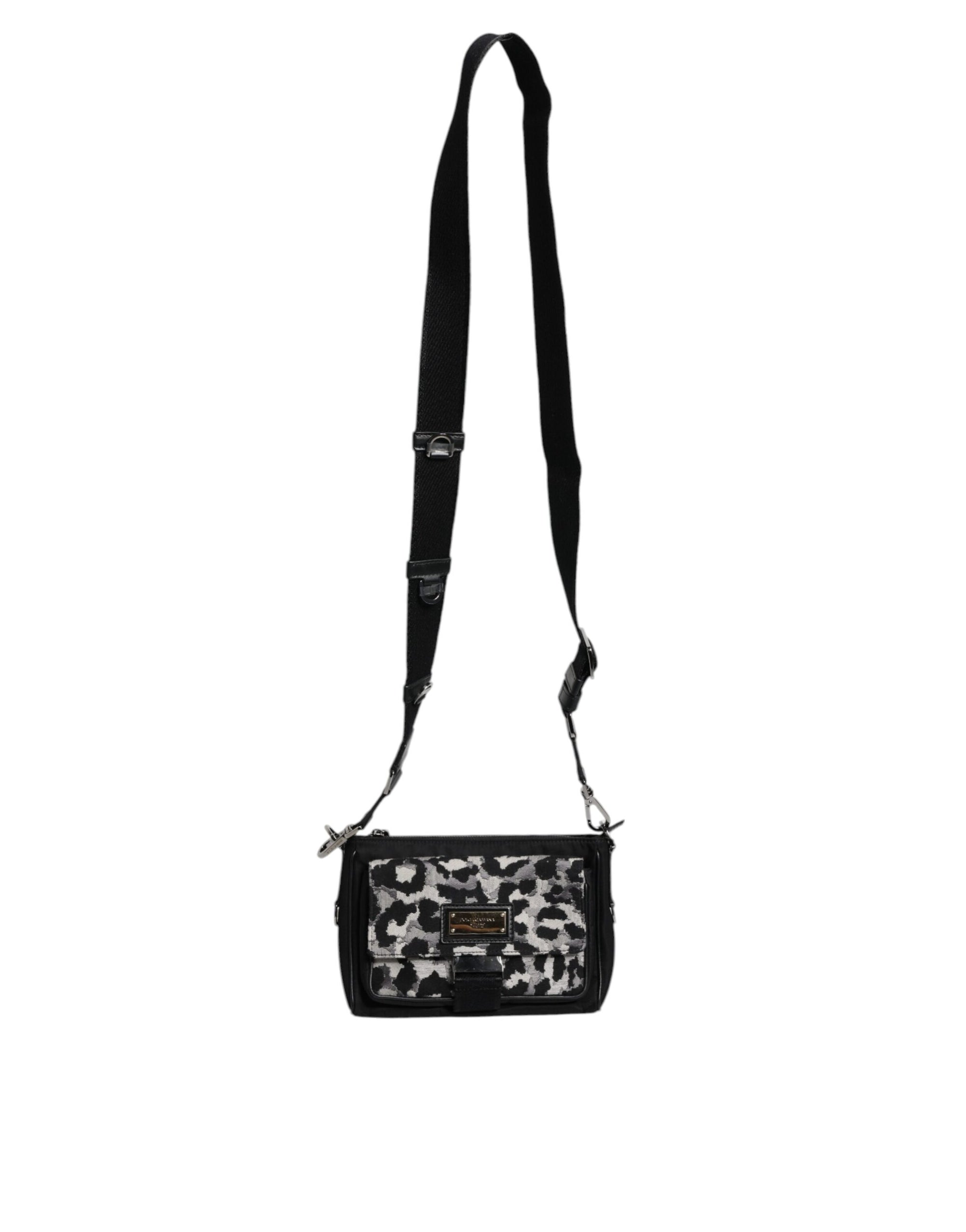 Dolce &amp; Gabbana Multicolor Leopard Jacquard Crossbody Bag