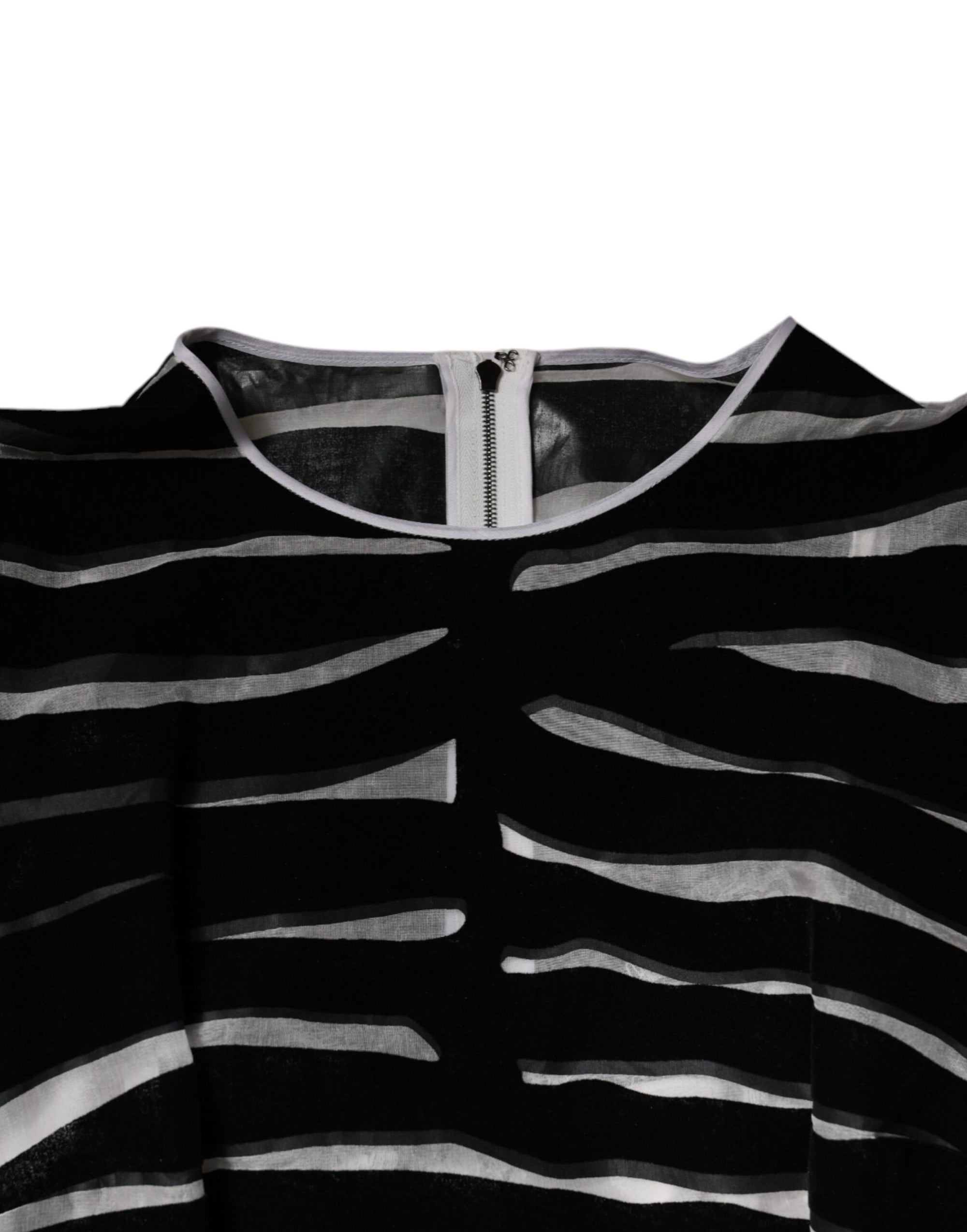 Dolce &amp; Gabbana Black White Zebra A-line Sheath Mini Dress